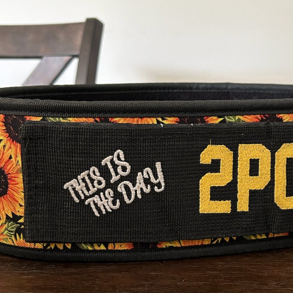 4" WEIGHTLIFTING BELT 2Pood SUNFLOWERS BY TASIA PERCEVECZ